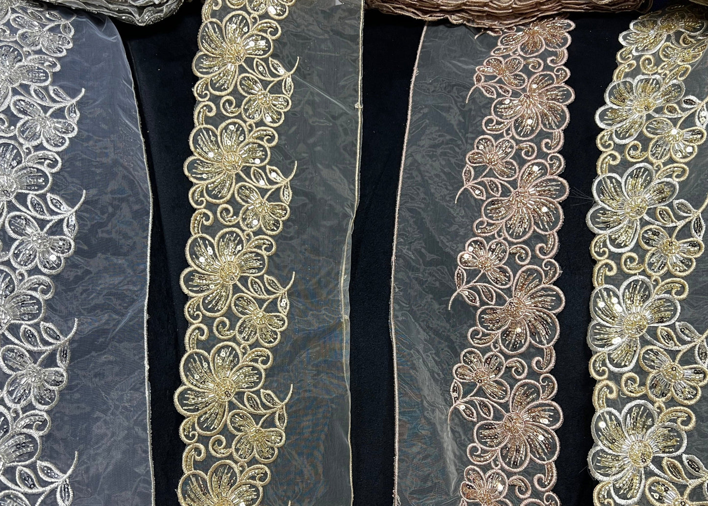 Elegant Fancy Organza Lace for Pakistani Festive Outfits #21