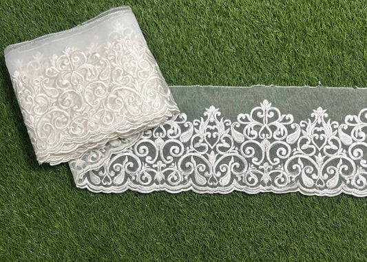 Elegant Imported Organza Lace for Pakistani Dresses & Events #19