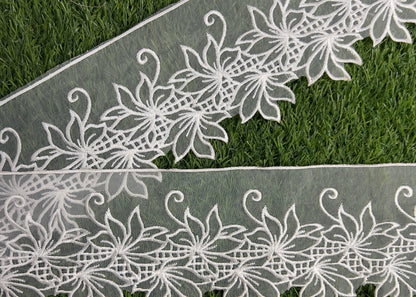 Premium Imported 4.5-Inch Organza Lace for Pakistani Dresses & Dupattas #18