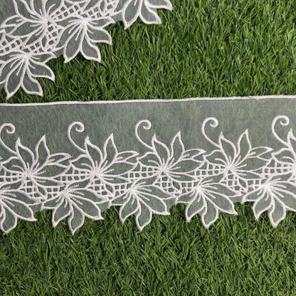 Premium Imported 4.5-Inch Organza Lace for Pakistani Dresses & Dupattas #18